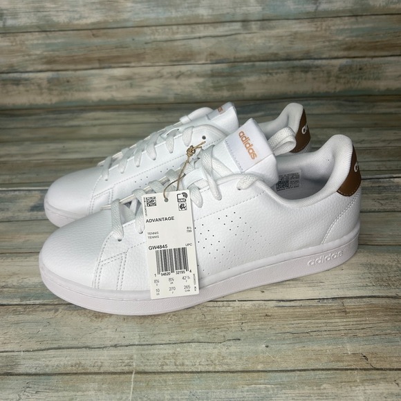 Adidas Women Advantage Shoes Sneakers Size 10 Tennis GW4845 White - Picture 2 of 7